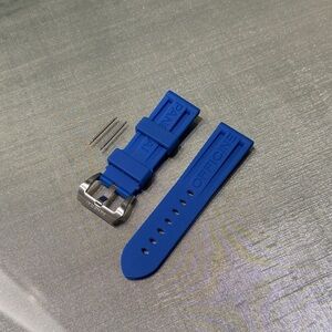 NEW Panerai Rubber Strap 24mm W/ Tool and Rods in ROYAL BLUE